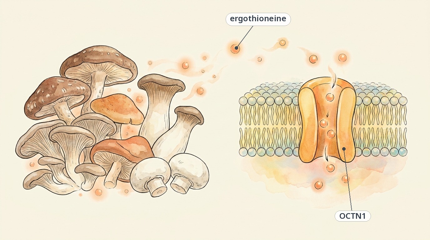 专属搬运工：蘑菇里的麦角硫因经专用转运体进入细胞