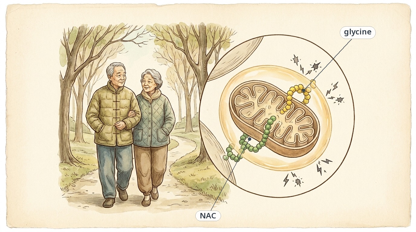 GlyNAC：甘氨酸 + NAC，为线粒体补上谷胱甘肽护盾